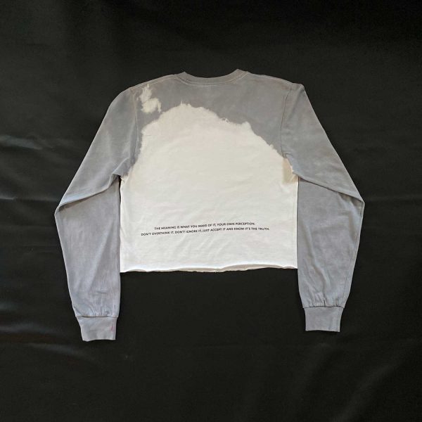 Shop - LIMITED EDITION T-Shirt Long Sleeve Crop - White/Grey